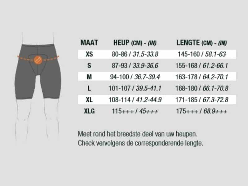 Maattabel Sport2x